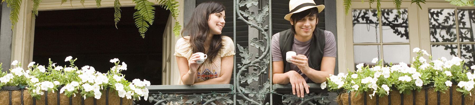 couple on a balcony